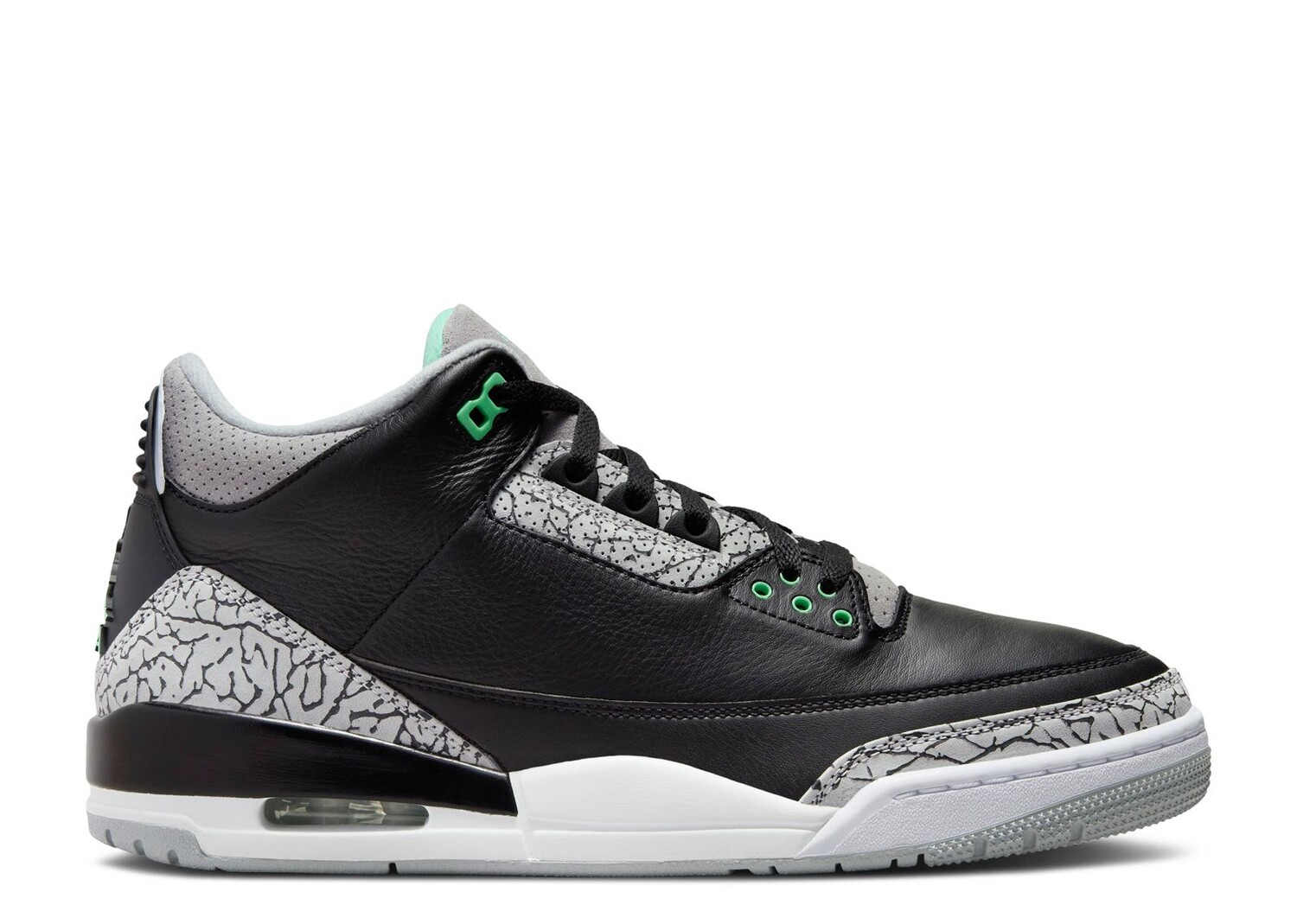 

Кроссовки Air Jordan Air Jordan 3 Retro 'Green Glow', черный