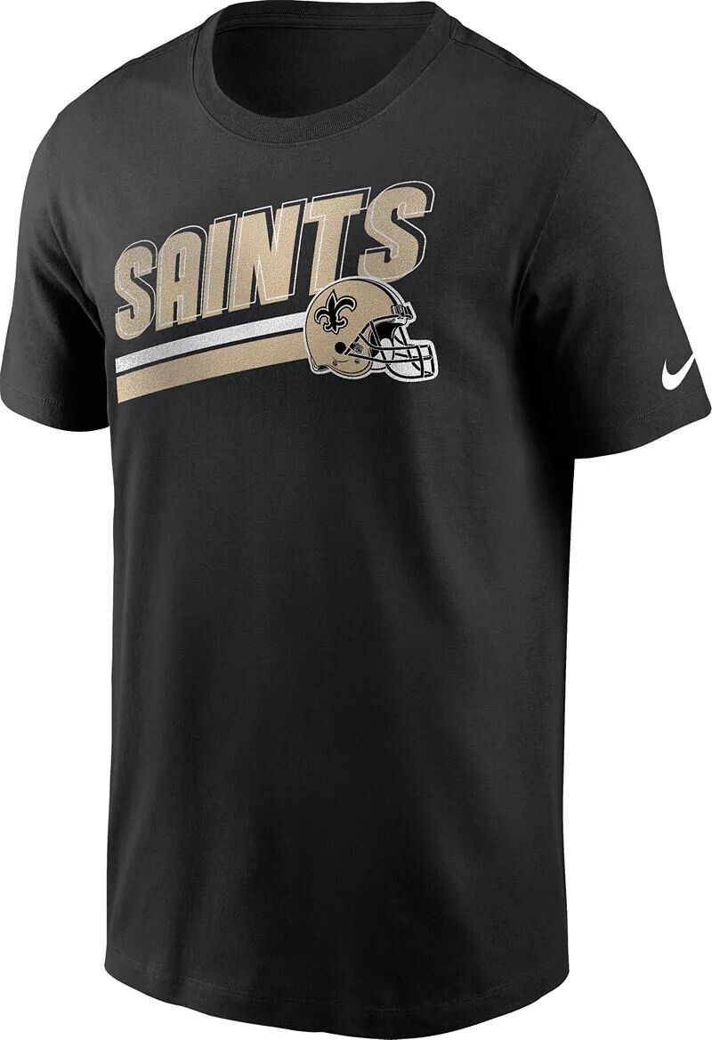 

Мужская черная футболка Nike New Orleans Saints Blitz Helmet
