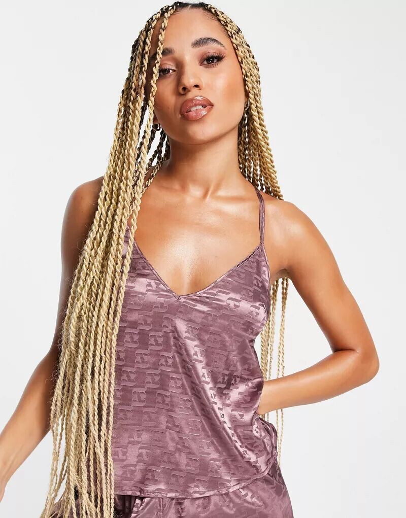 

Атласная пижама-комбинезон AA ASOS mix & match из норки с монограммой AA