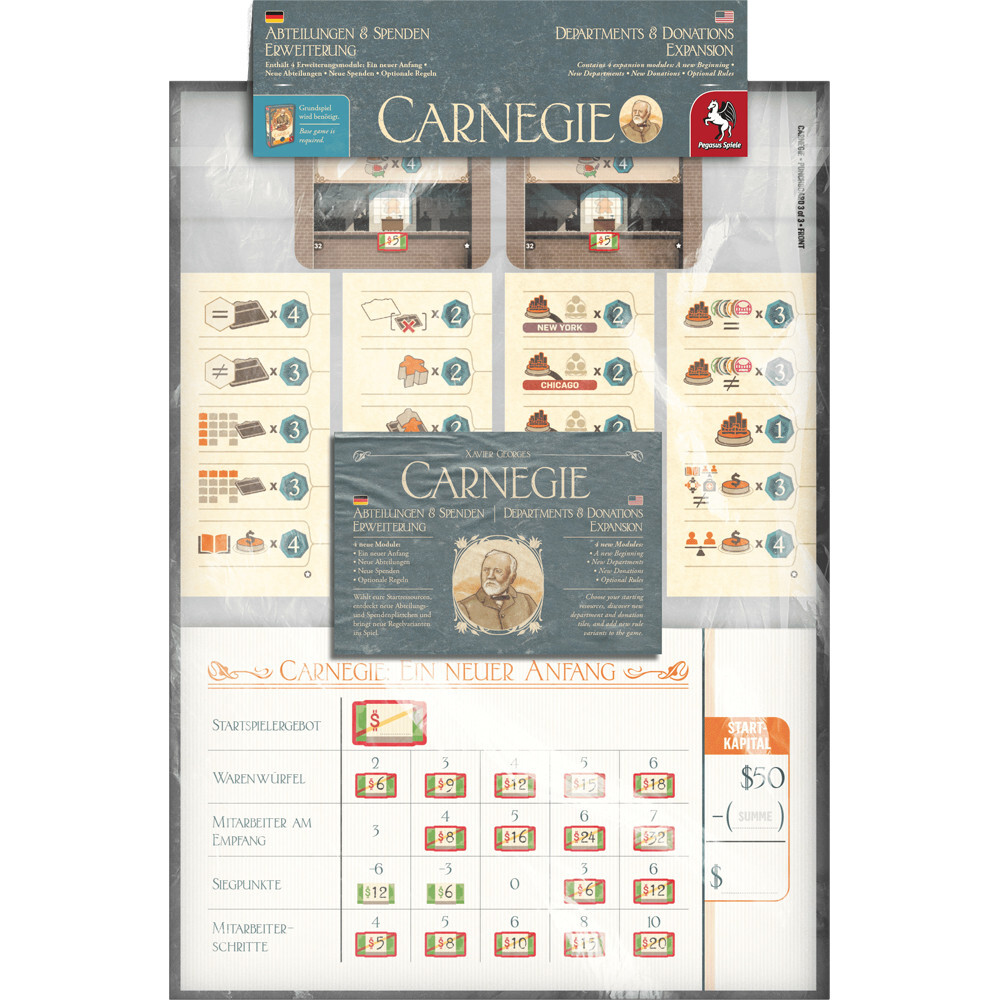 

Настольная игра Pegasus Spiele Carnegie: Departments & Donations Expansion