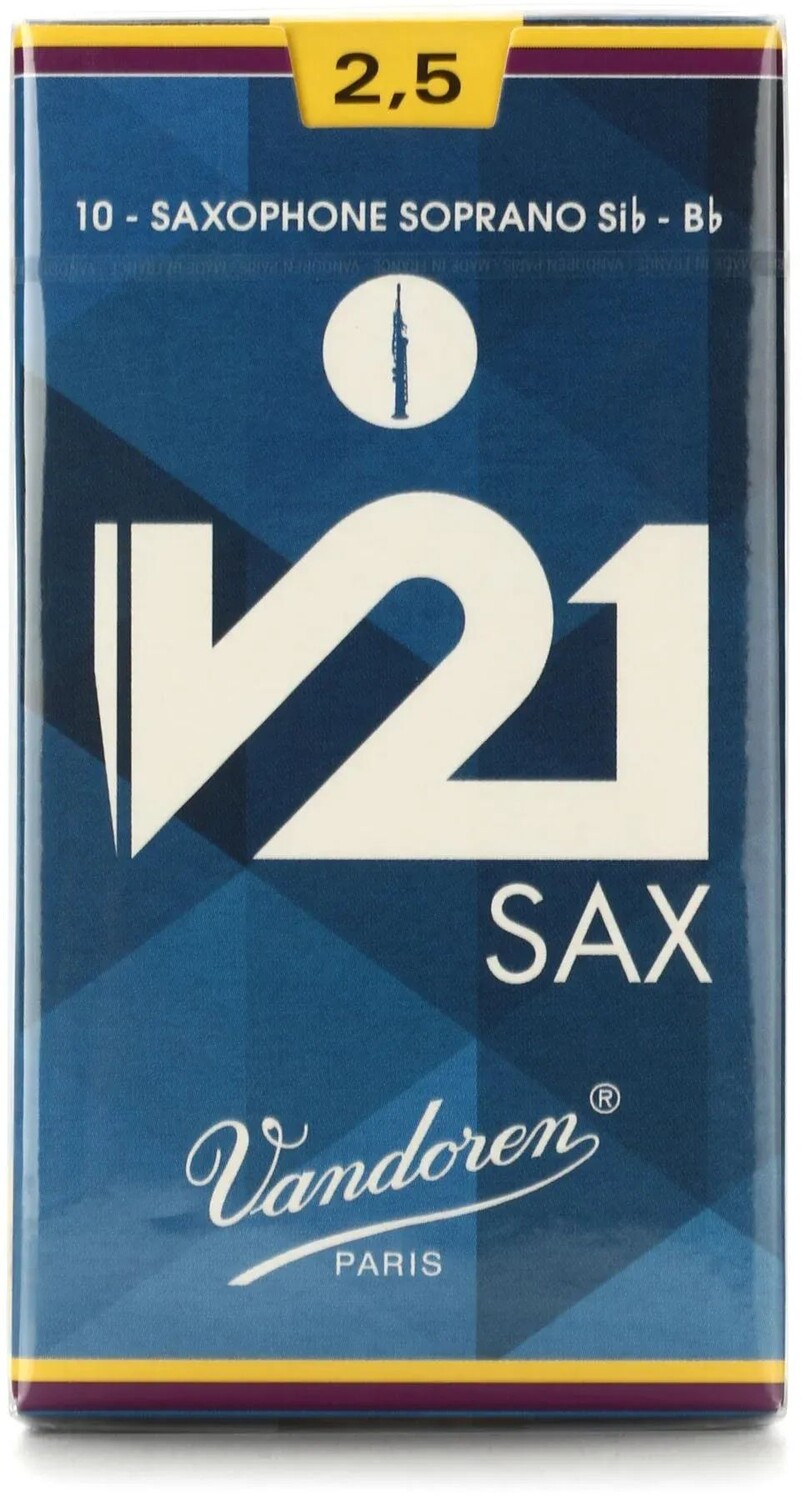 

Vandoren SR8025 — Трости для саксофона-сопрано V21 — 2,5 (10 шт. в упаковке)
