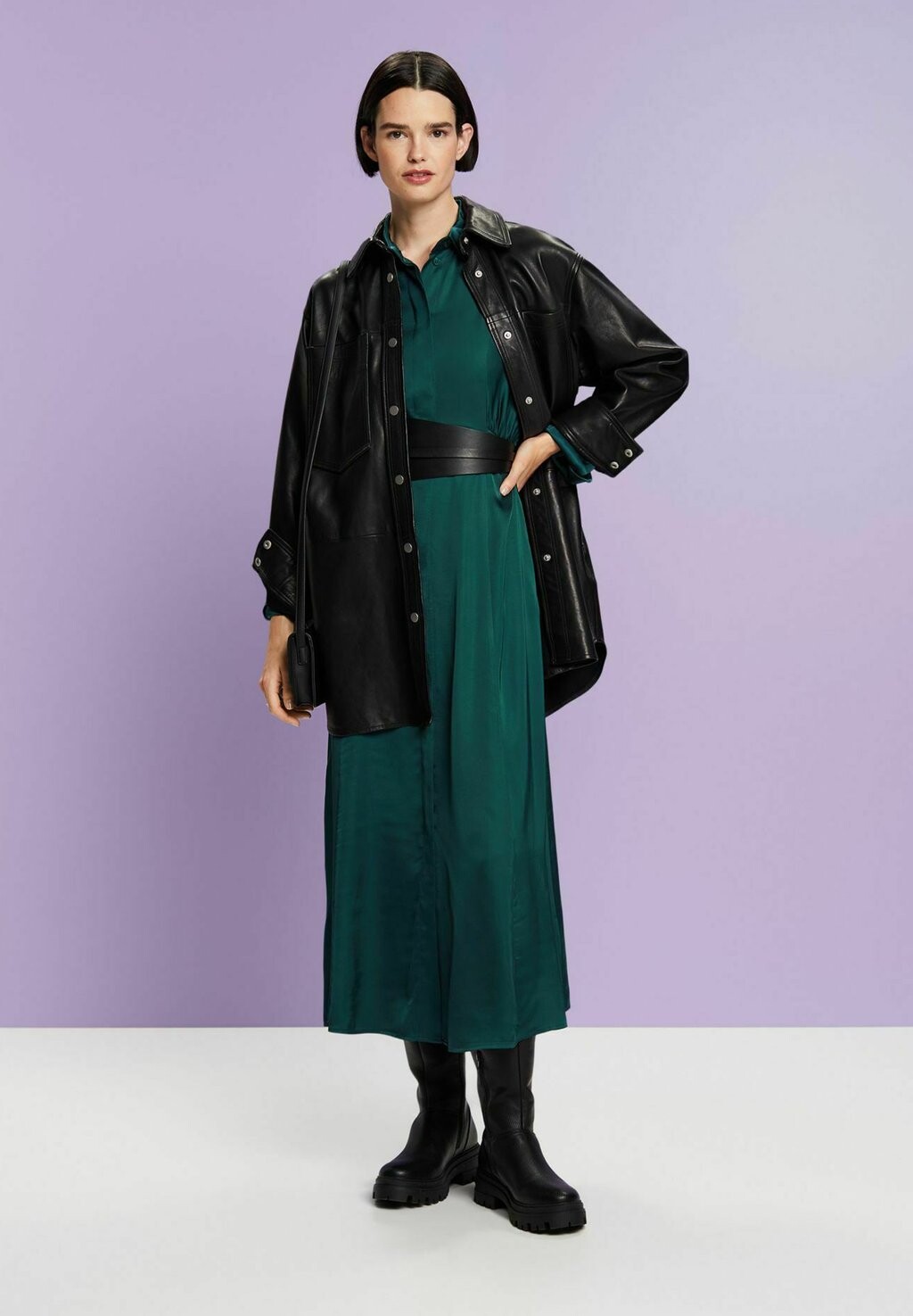 

Длинное платье Esprit, изумрудно-зеленый