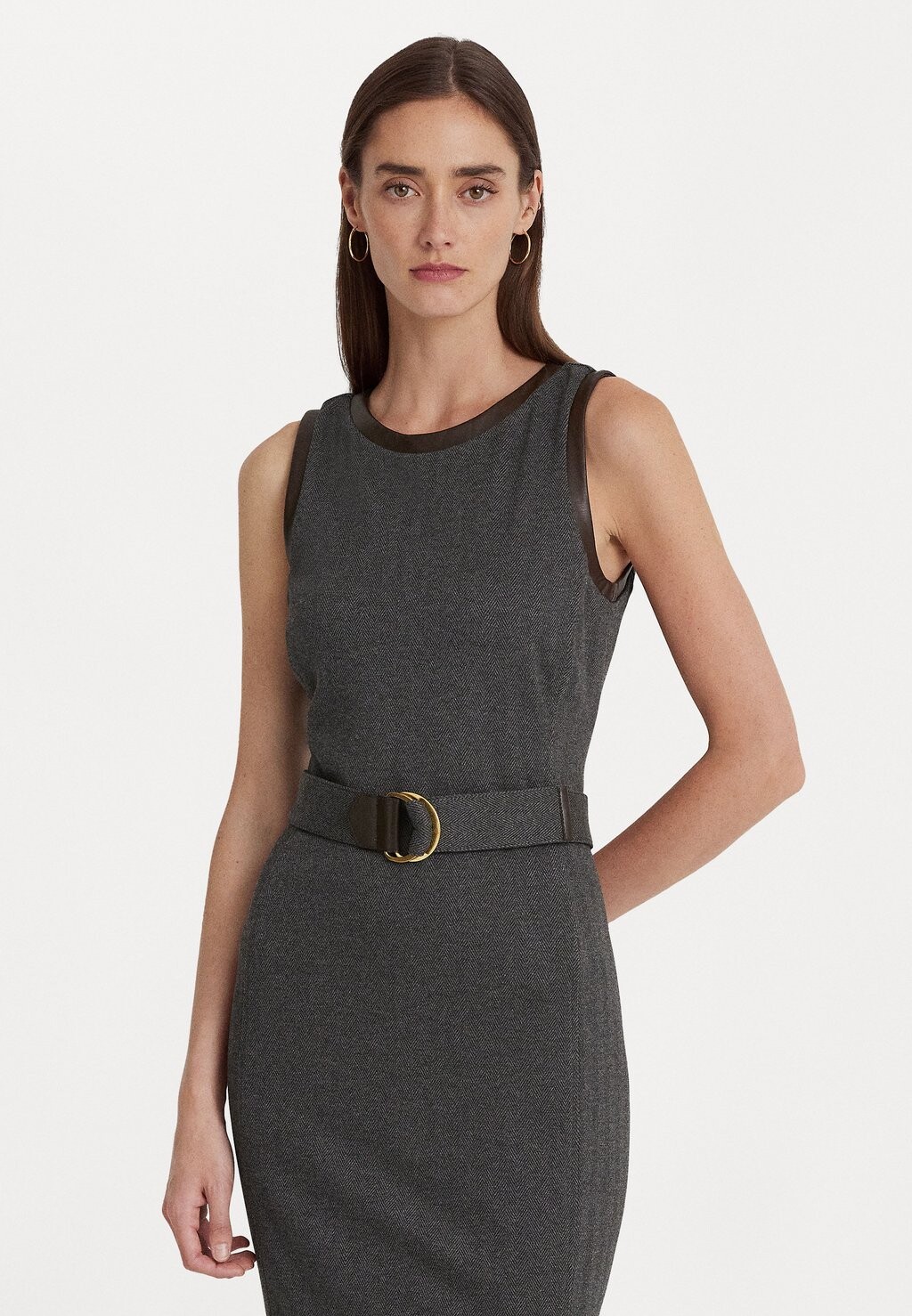 

Платье прямого кроя LAOREEN SHORT SLEEVE DAY DRESS Lauren Ralph Lauren, серый