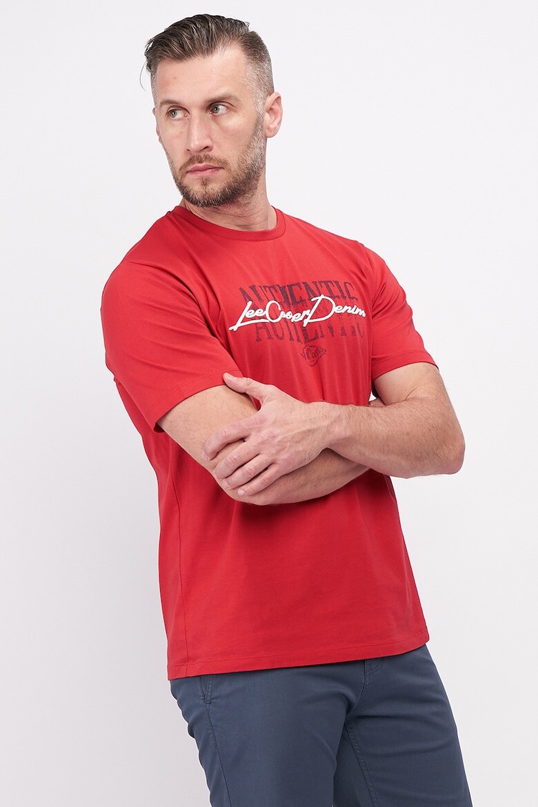 

Хлопковая футболка с логотипом Lee Cooper, красный