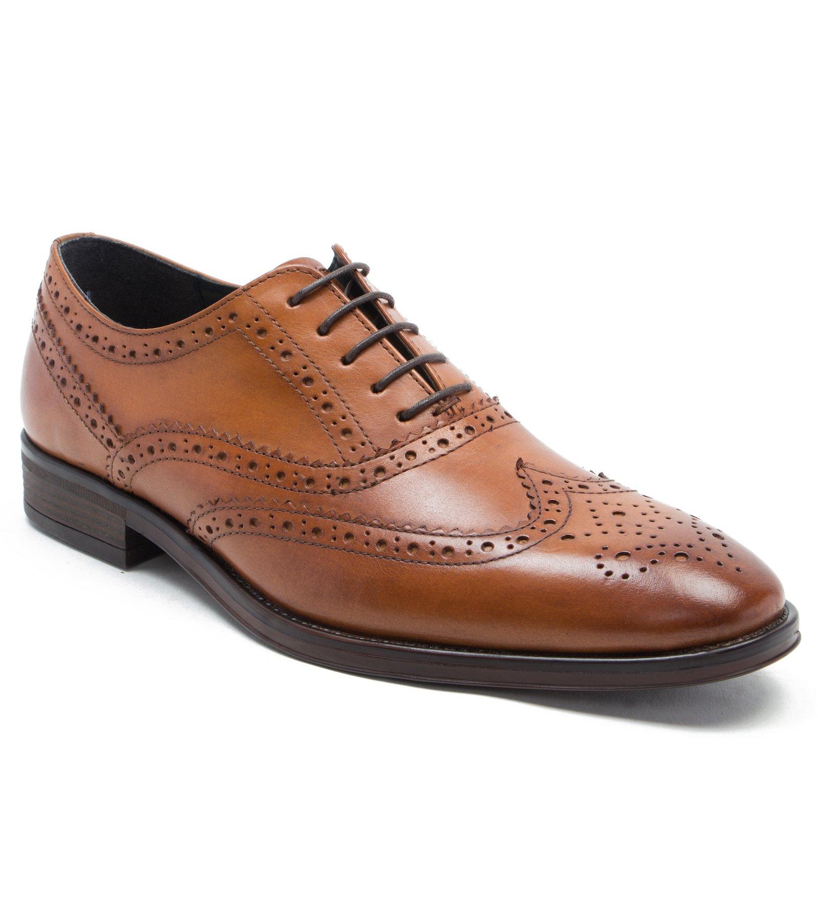 Оксфордские кожаные туфли-броги в строгом стиле 'Reynolds' Thomas Crick, коричневый