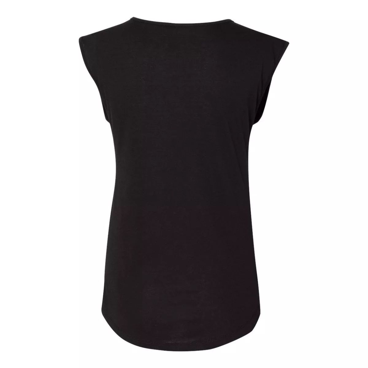 Женская фестивальная футболка без рукавов с глубоким v-образным вырезом Next Level, черный