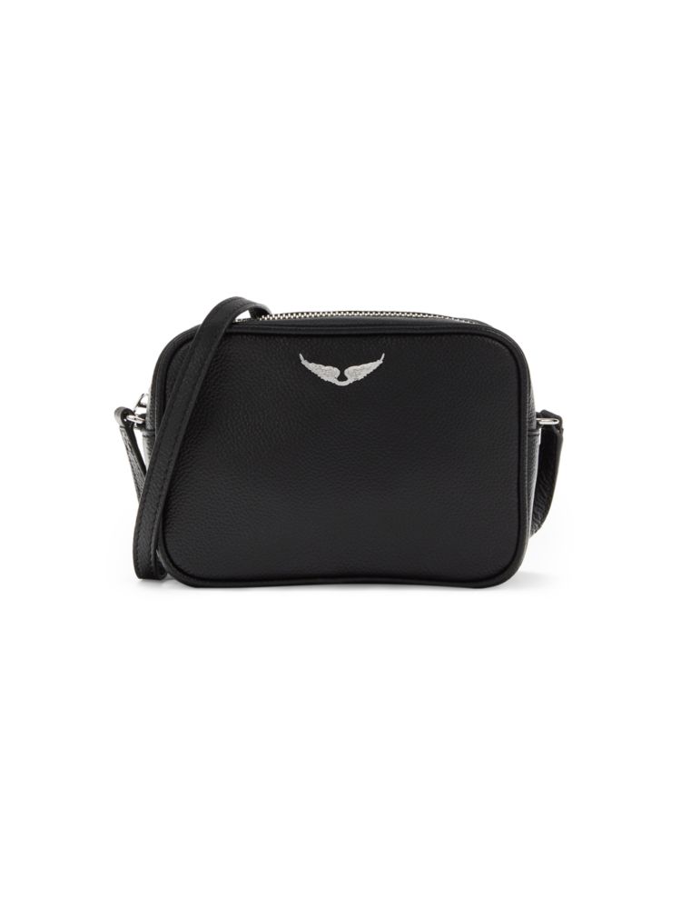 Кожаная сумка через плечо Boxy Wings Zadig & Voltaire, цвет Noir