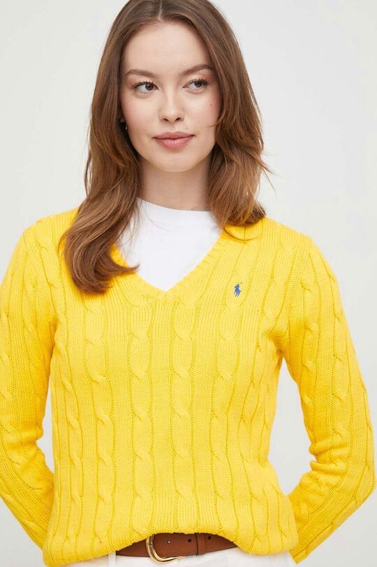

Хлопковый свитер Polo Ralph Lauren, желтый