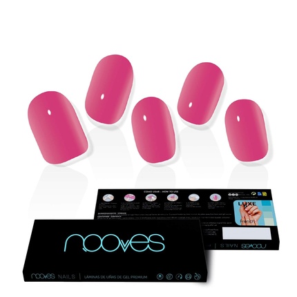 NOOVES NAILS Премиальная гелевая фольга для ногтей предварительной полимеризации Barbie Girl Розовые полузатвердевшие гелевые полоски для ногтей Полуперманентные гелевые наклейки Гелевые наклейки Гелевые наклейки