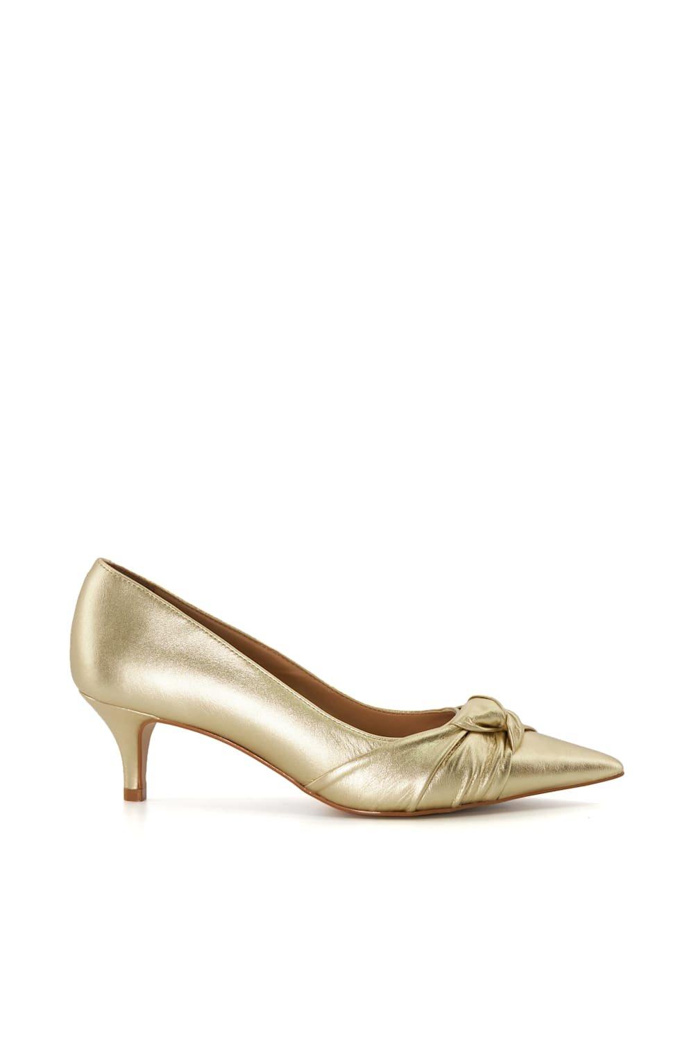 Кожаные туфли-лодочки «Адрес» Dune London, золото широкие корты dollis с заостренным двухсекционным носком wallis черный