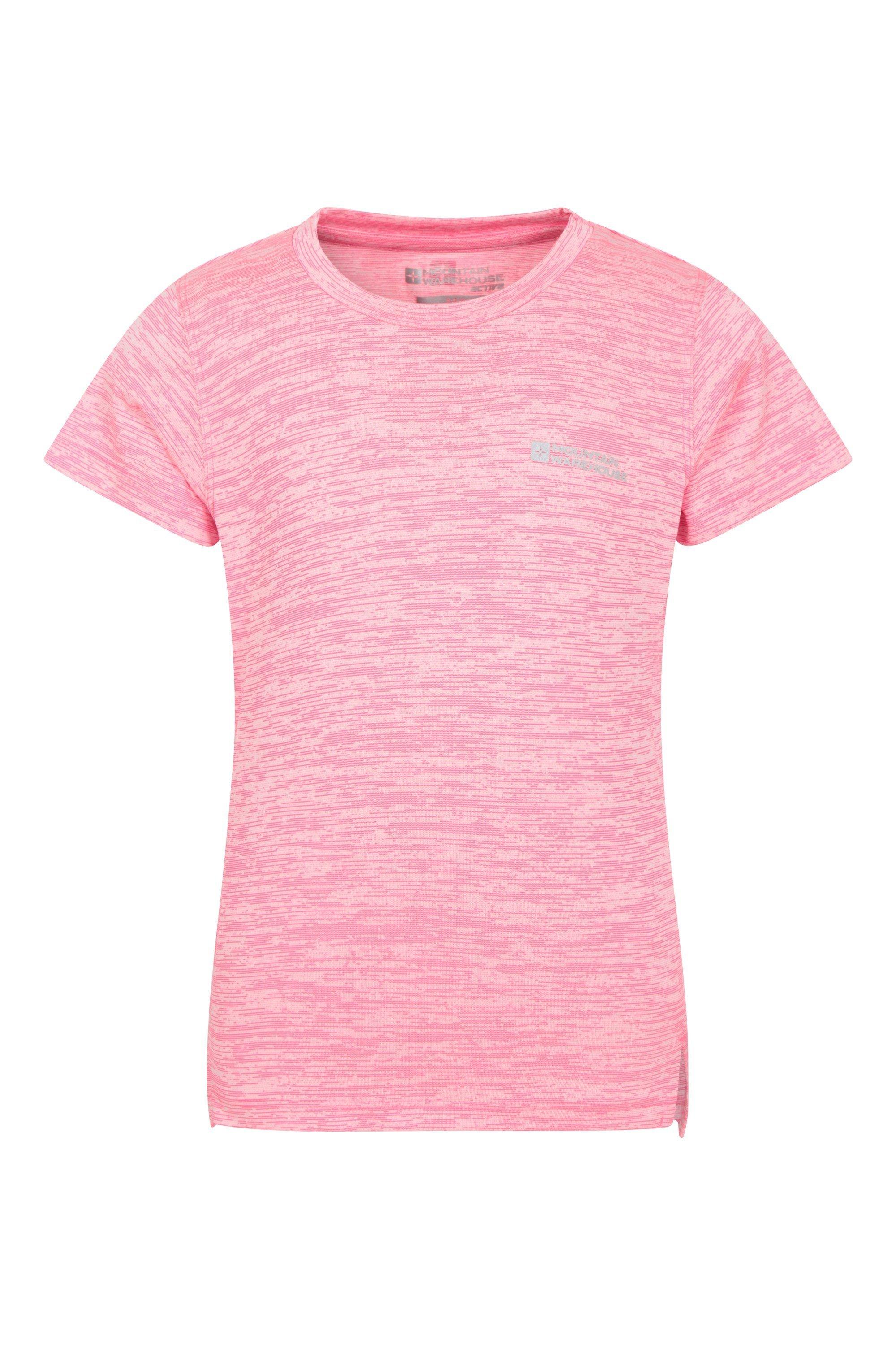 Простая полевая футболка, повседневный дышащий топ Mountain Warehouse, розовый