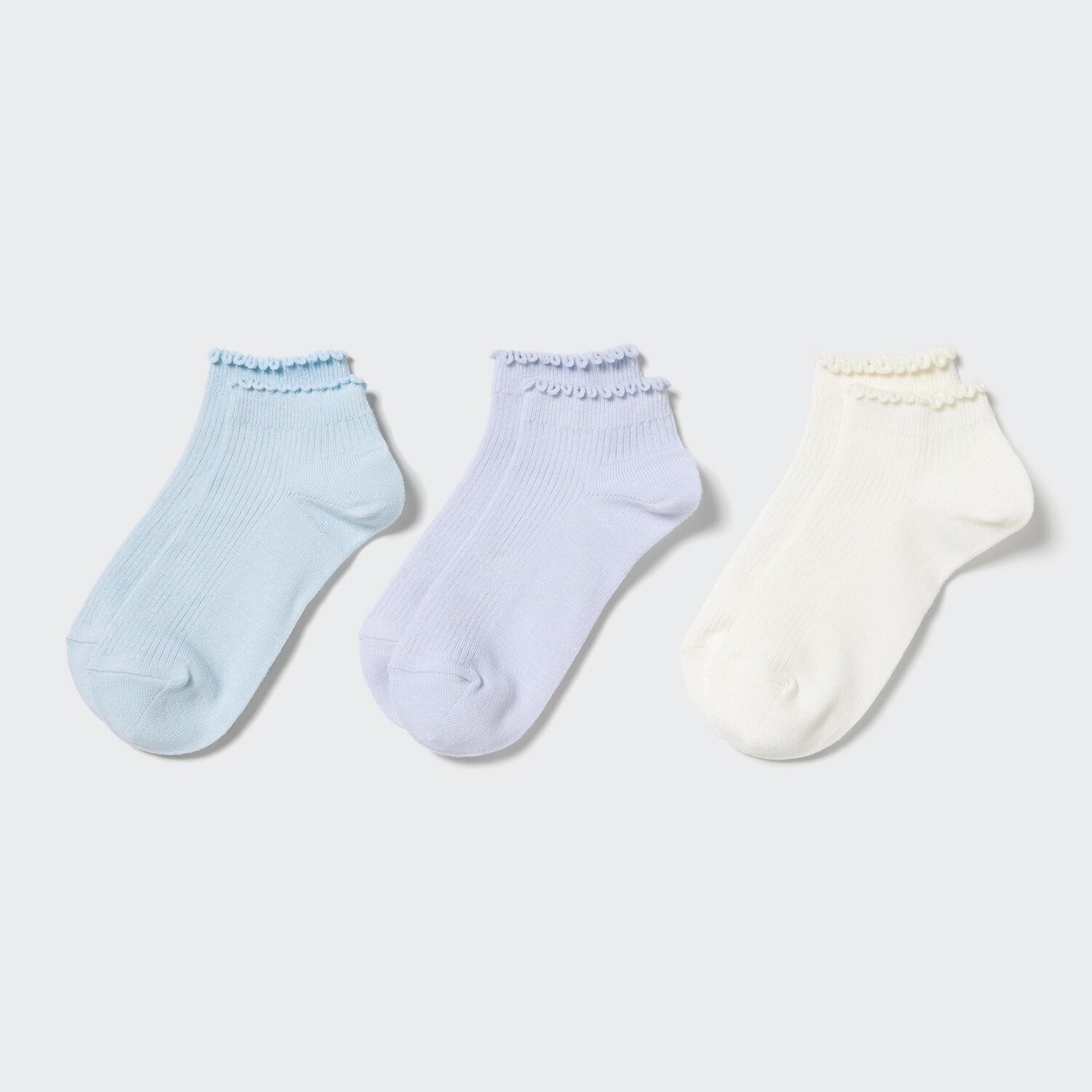 

Носки UNIQLO короткие три пары, светло-синий