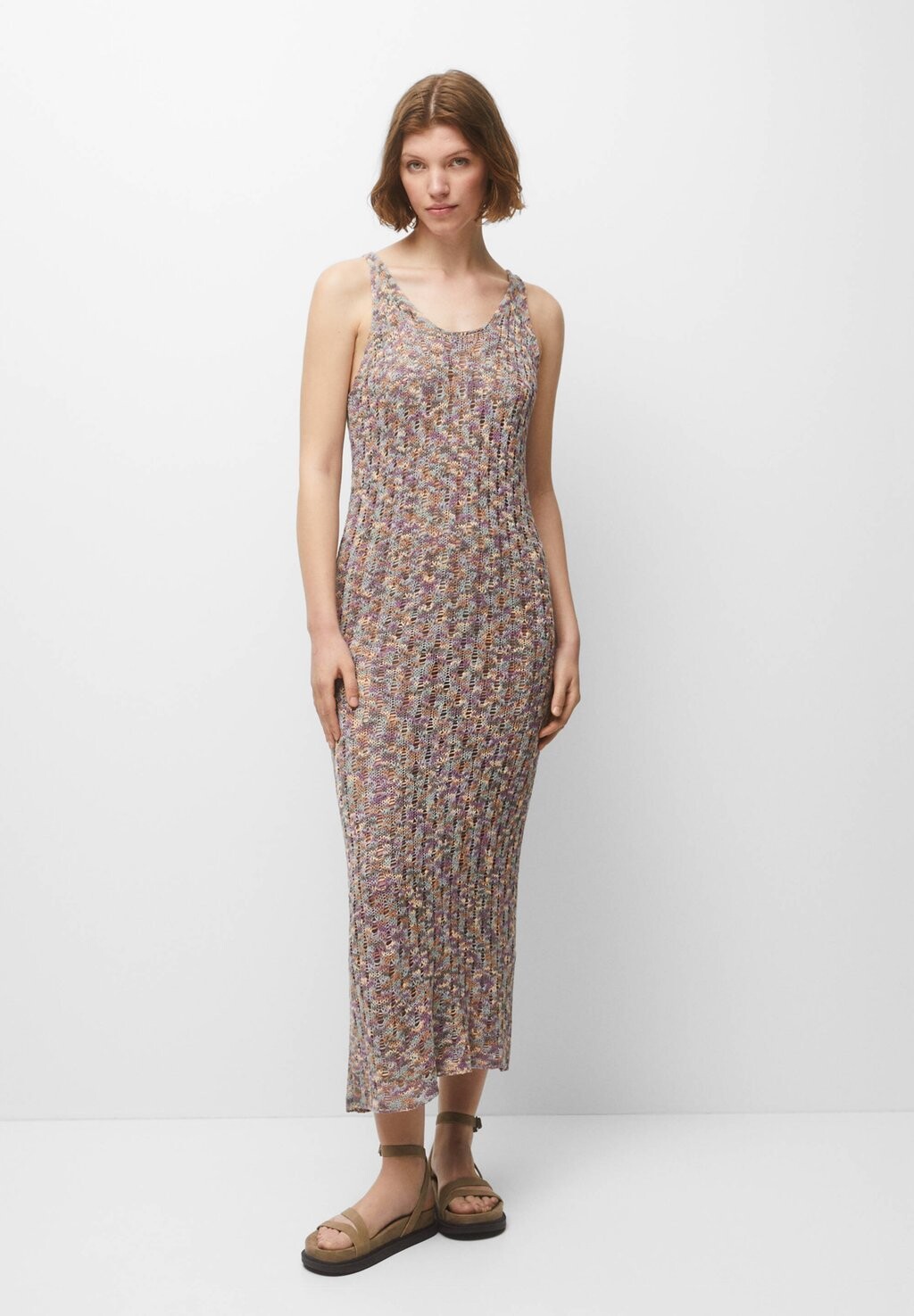 

Вязаное платье PULL&BEAR, фиолетовый