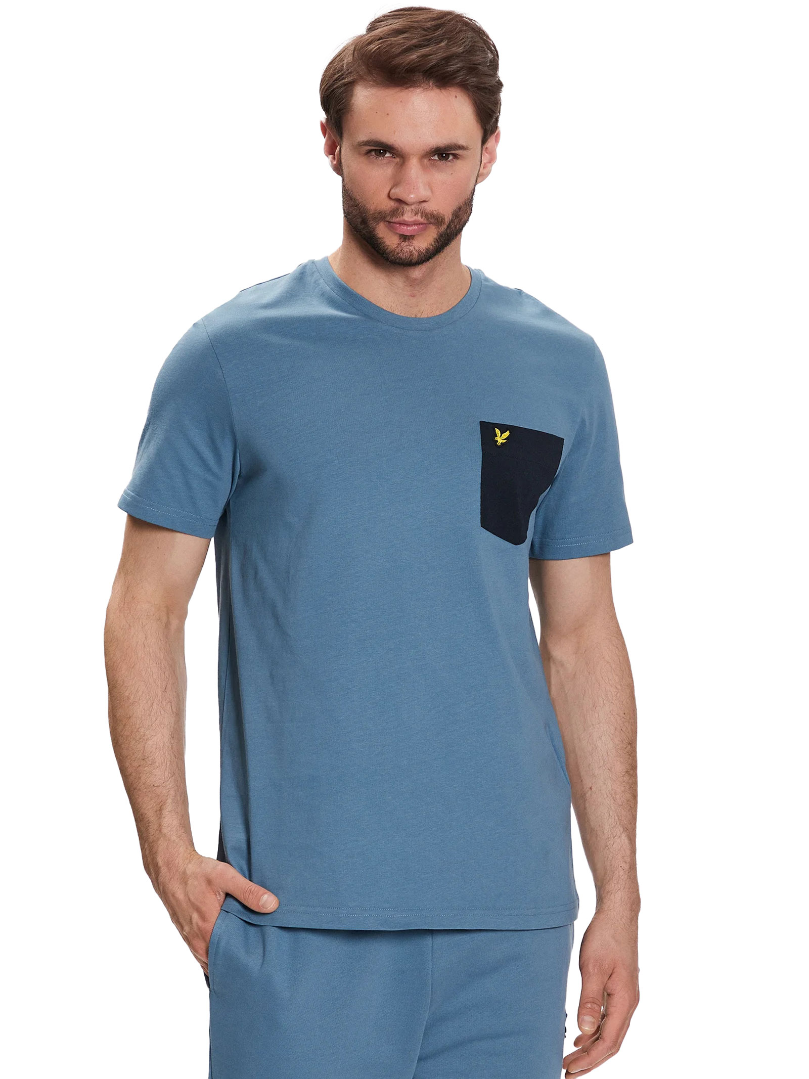 

LYLE & SCOTT Футболка с карманом, синий