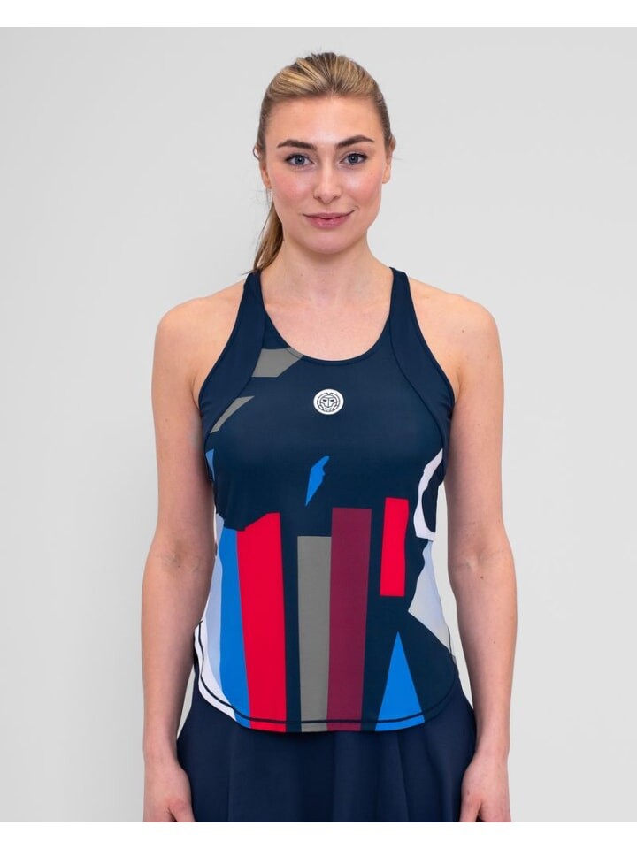 

Футболка BIDI BADU New York 2024 Tank, цвет dunkelblau/rot/blau