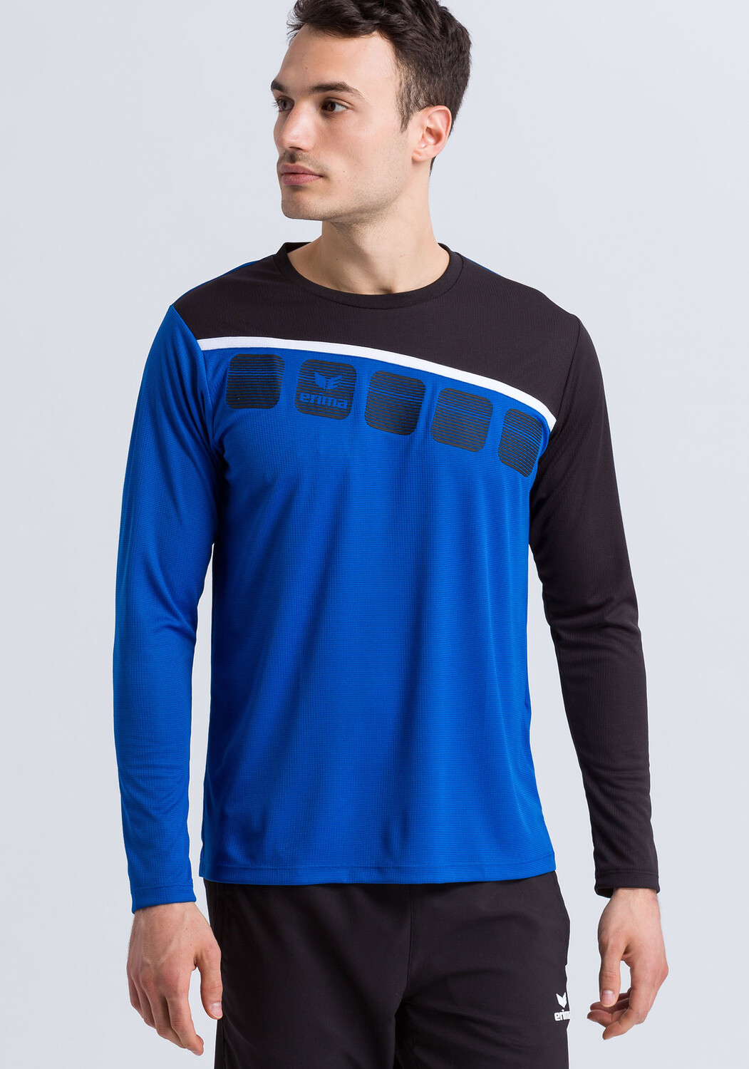 

Спортивная футболка erima 5 C Longsleeve, новый королевский/черный/белый