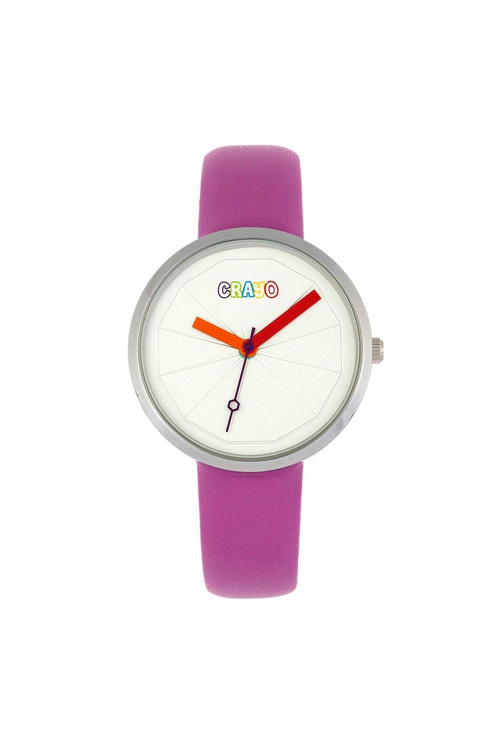 цена Метрические часы унисекс Crayo, фиолетовый