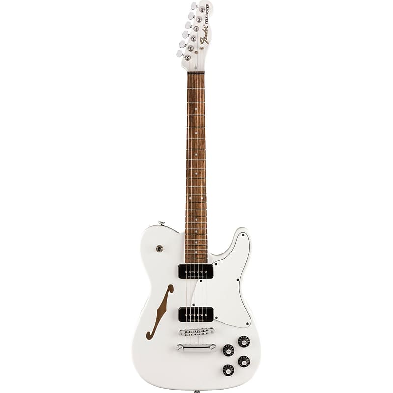 Электрогитара Fender Jim Adkins JA-90 Telecaster Thinline Electric Guitar, Laurel Fingerboard, White ja