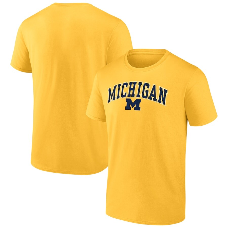 

Футболка с коротким рукавом Fanatics Branded Michigan Wolverines, золотой