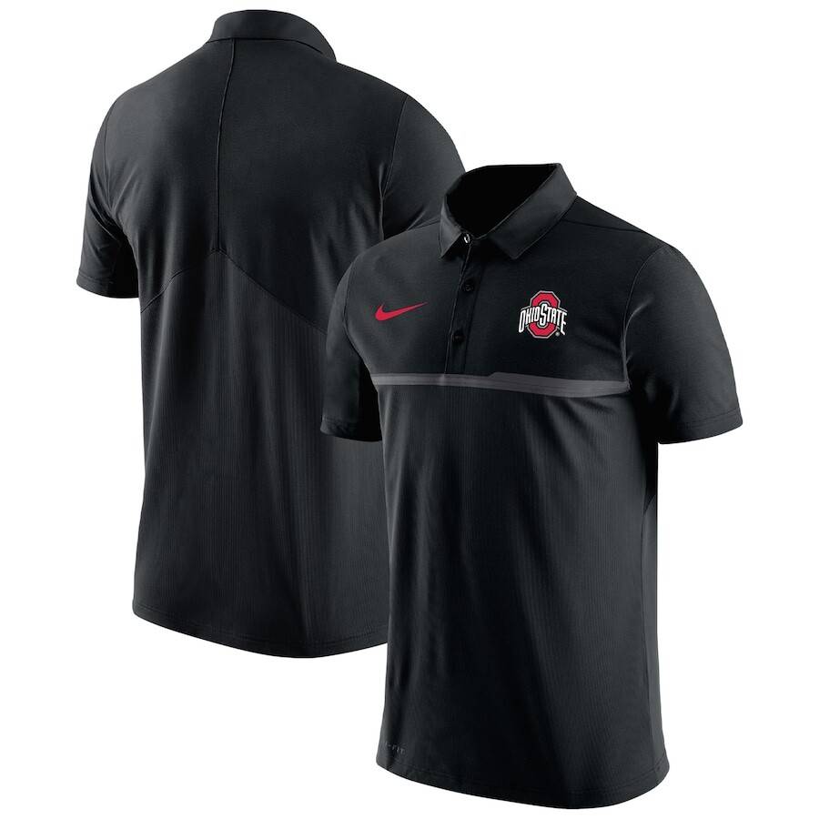 

Поло с коротким рукавом Nike Ohio State Buckeyes, черный