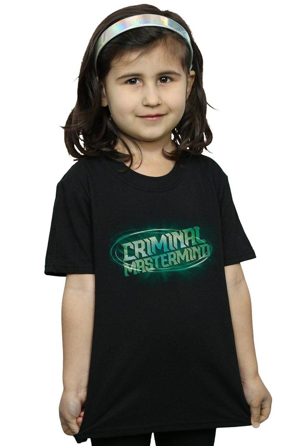 Хлопковая футболка «Артемис Фаул» «Криминальный вдохновитель» Disney, черный