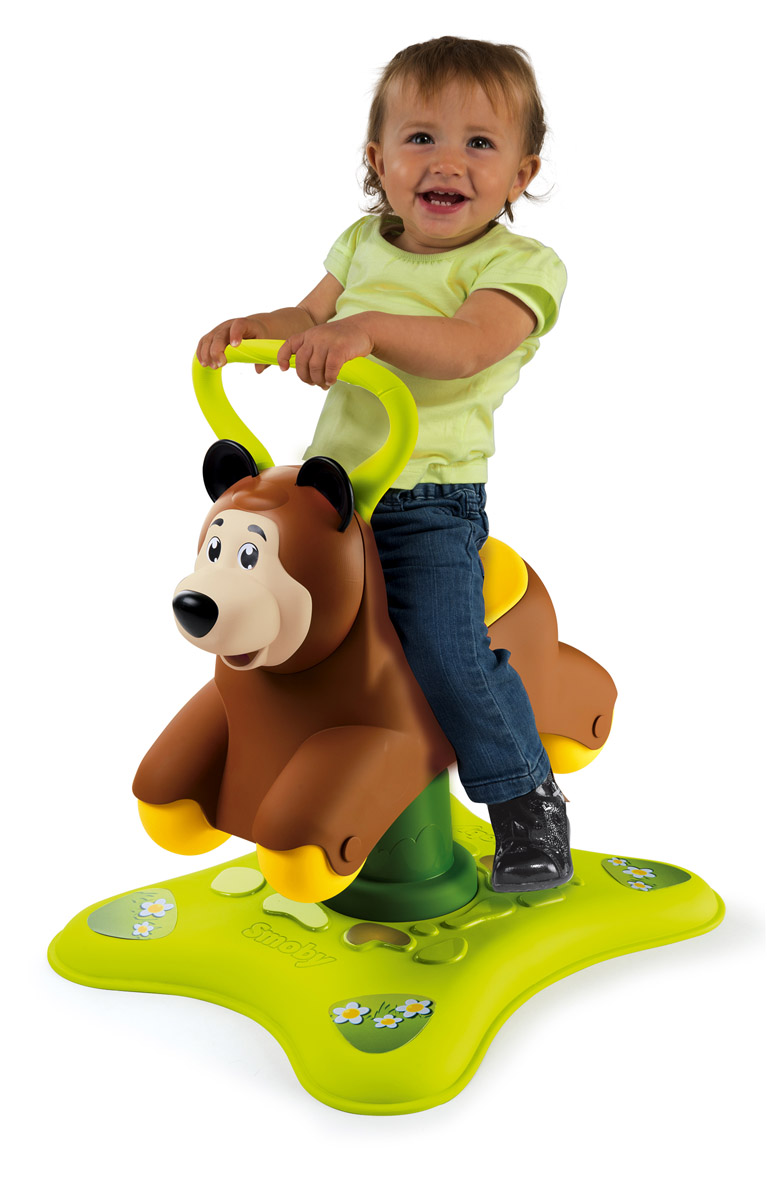 Каталка-качалка Smoby Rocking для детей, коричневый / зеленый детская качалка каталка pilsan слон красный желтый