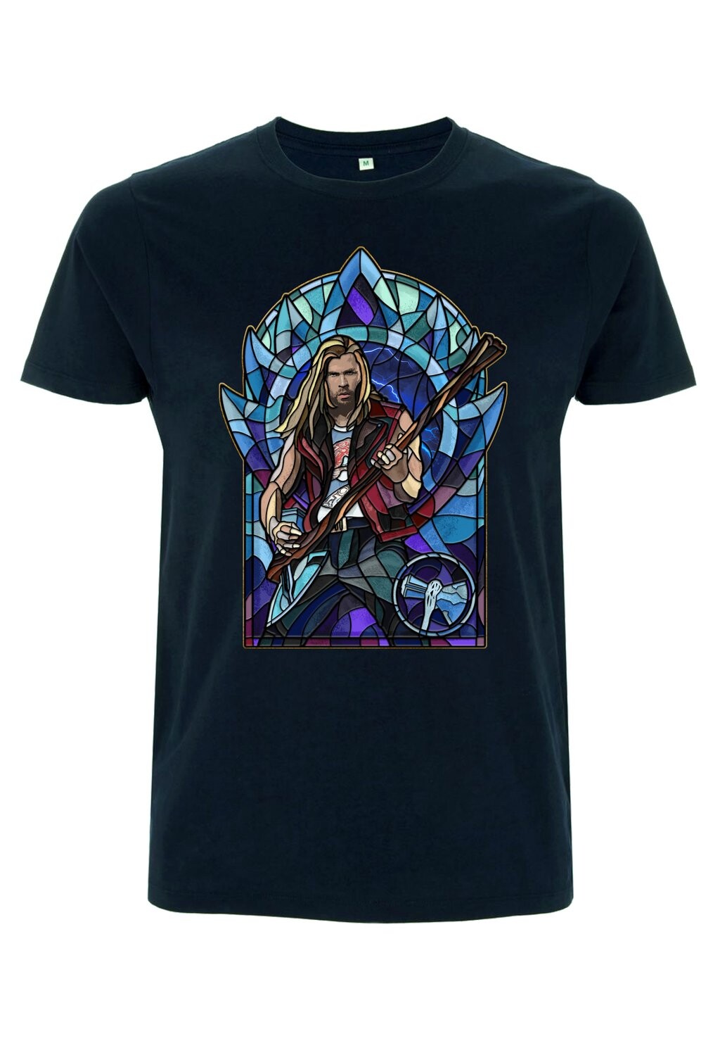 

Футболка с принтом THOR LOVE AND THUNDER THOR GLASS Marvel, темно-синий