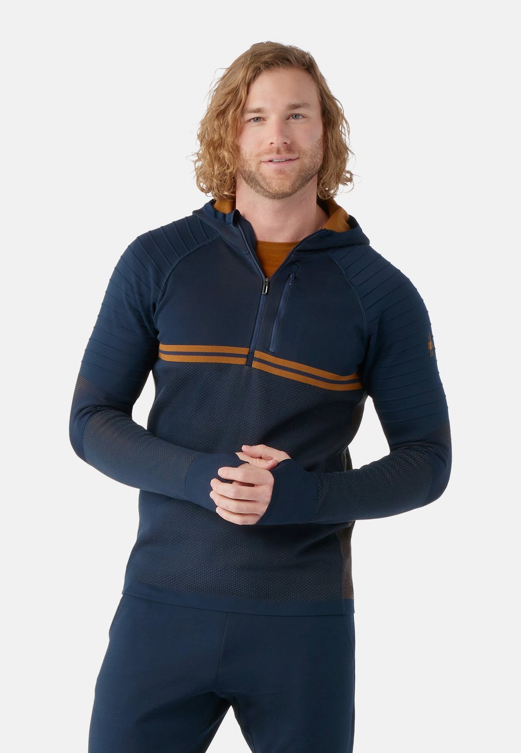 

Толстовка INTRAKNIT MERINO TECH 1/2 ZIP Smartwool, темно-синий лисий коричневый