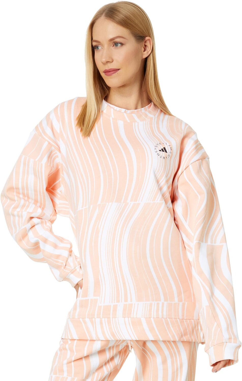 

Толстовка Adidas TrueCasuals Graphic Sweatshirt HS0986, цвет Blush Pink/White