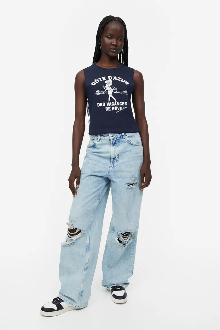 

Майка с принтом H&M, синий