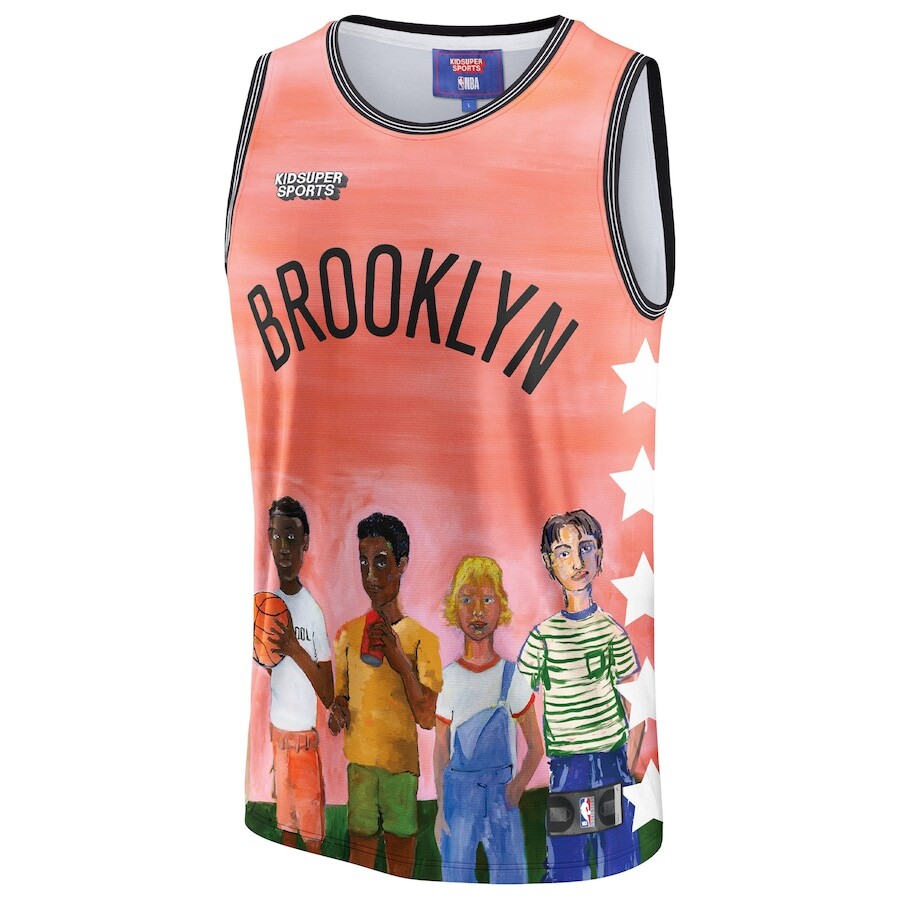 

Джерси KidSuper Brooklyn Nets, коралловый