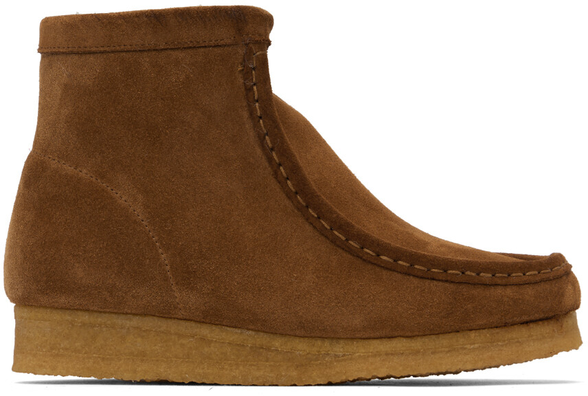 

Светло-коричневые высокие ботинки Clarks Originals Wallabee, Коричневый