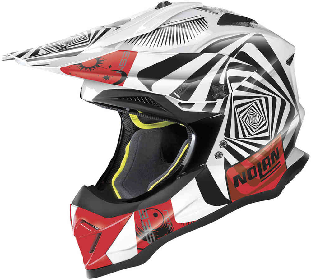 цена N53 Riddler Шлем для мотокросса Nolan, белый/красный/черный