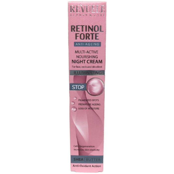 retinol forte ночной мультиактивный крем баланс для лица шеи и зоны декольте 50 мл Ночной крем Crema Noche Retinol Forte Revuele, 50 ml