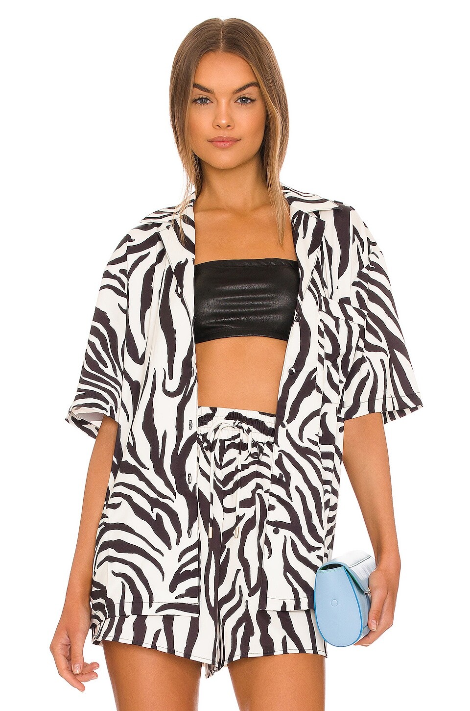 

Рубашка AFRM Wrenn Button Front, цвет Blanc Zebra