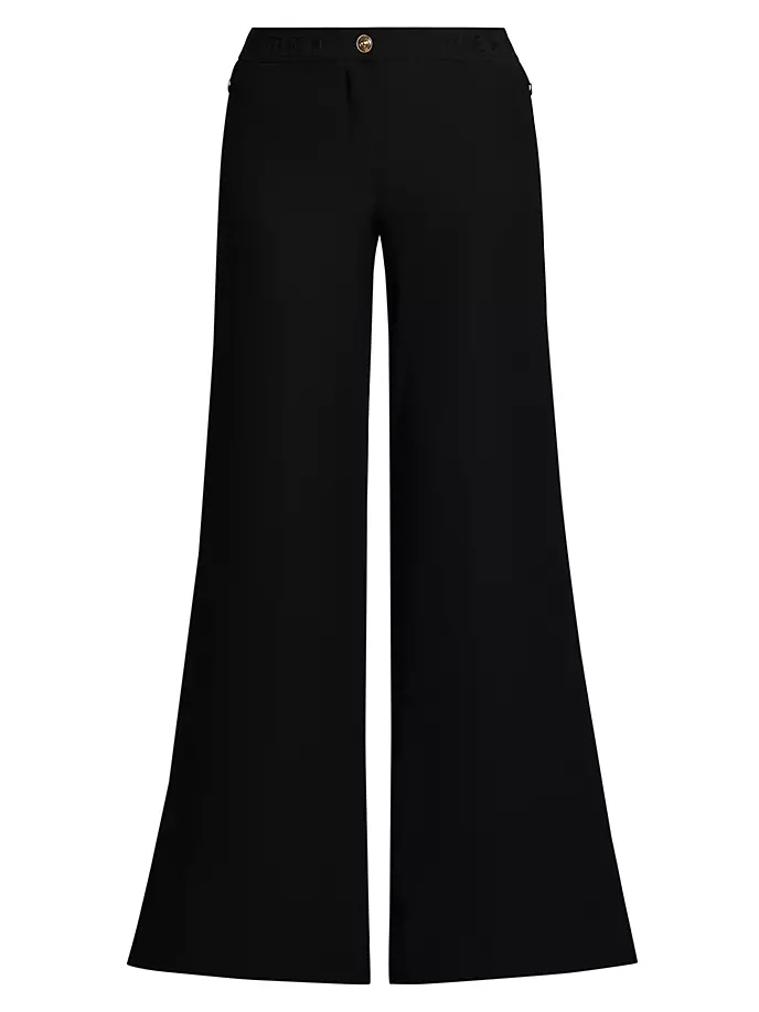 

Широкие брюки с логотипом Versace Jeans Couture, черный