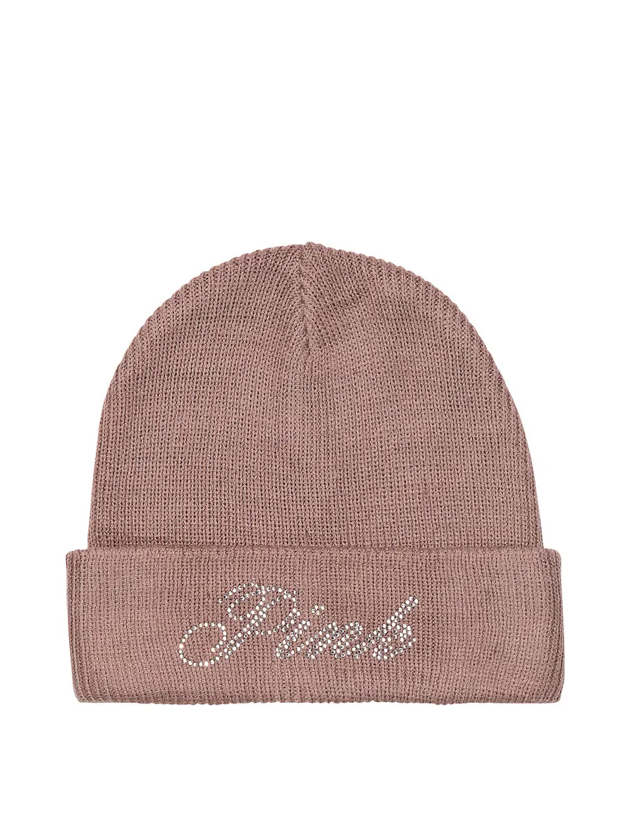 

Вязаная шапка в рубчик Pink, коричневый