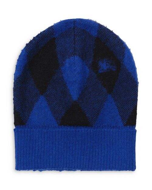 

Шерстяная шапка с аргайлом Burberry, цвет Blue
