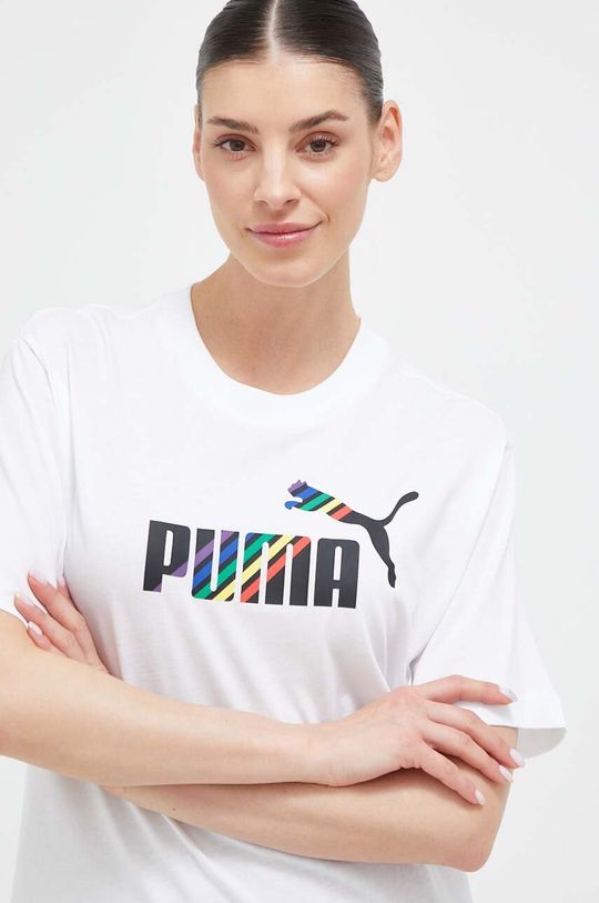 Хлопковая футболка Puma, белый