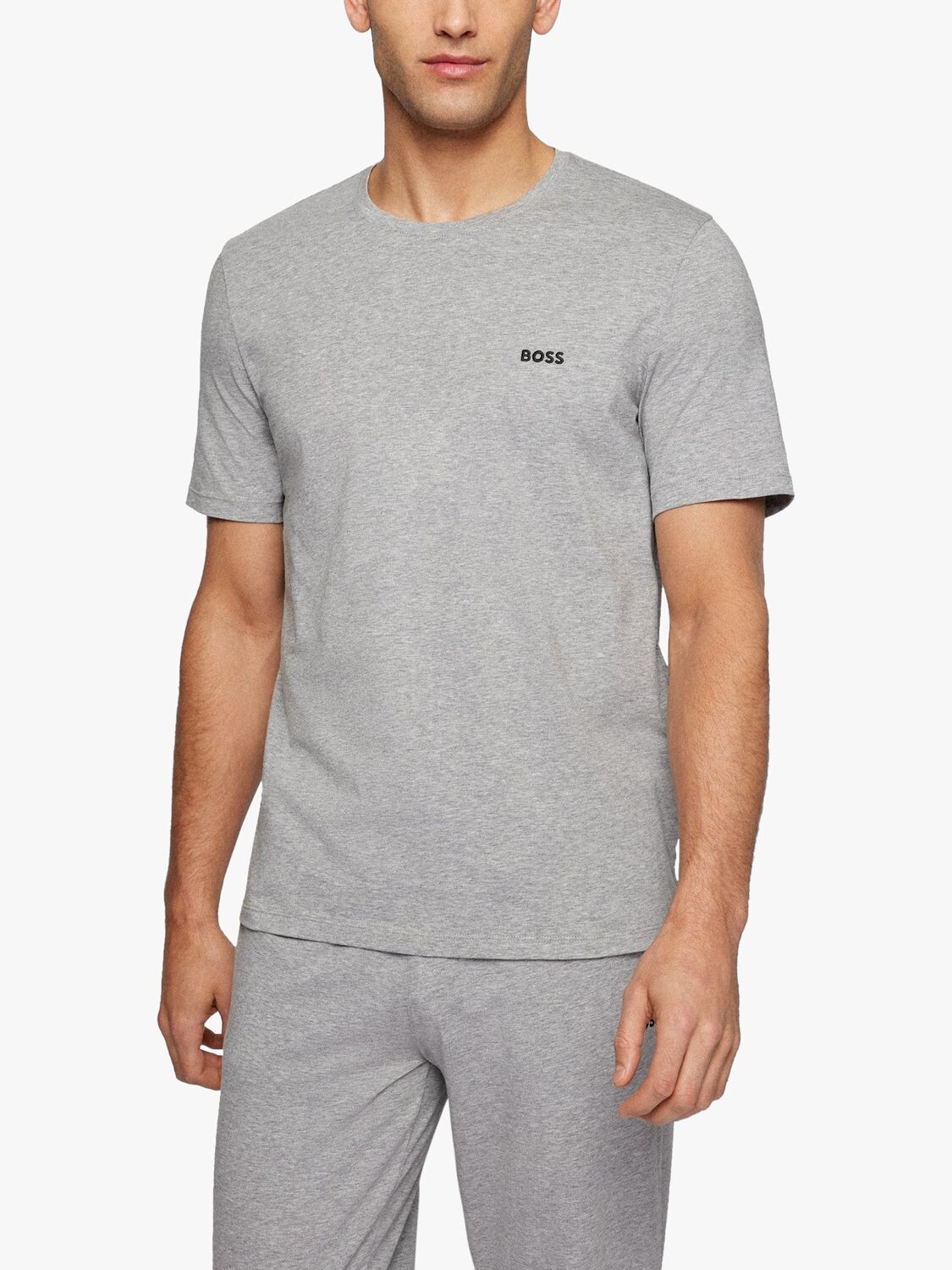 

Футболка BOSS для отдыха из смесового хлопка HUGO BOSS, средне-серый