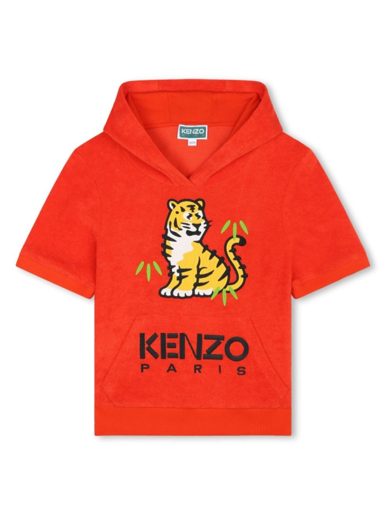 

Kenzo Kids махровое худи с вышитым логотипом, красный