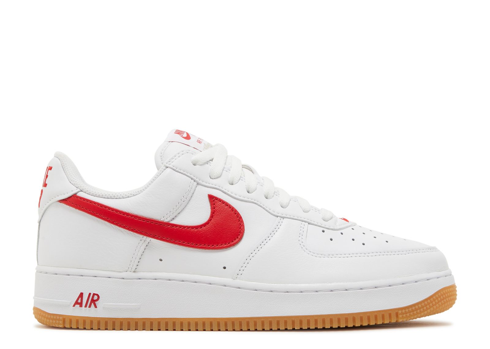 Кроссовки Nike Air Force 1 Low 'Color Of The Month - White University Red', белый original authentic nike air force 1 low mini swoosh men s skateboarding shoes sport outdoor sneakers 2018 new arrival 823511 603