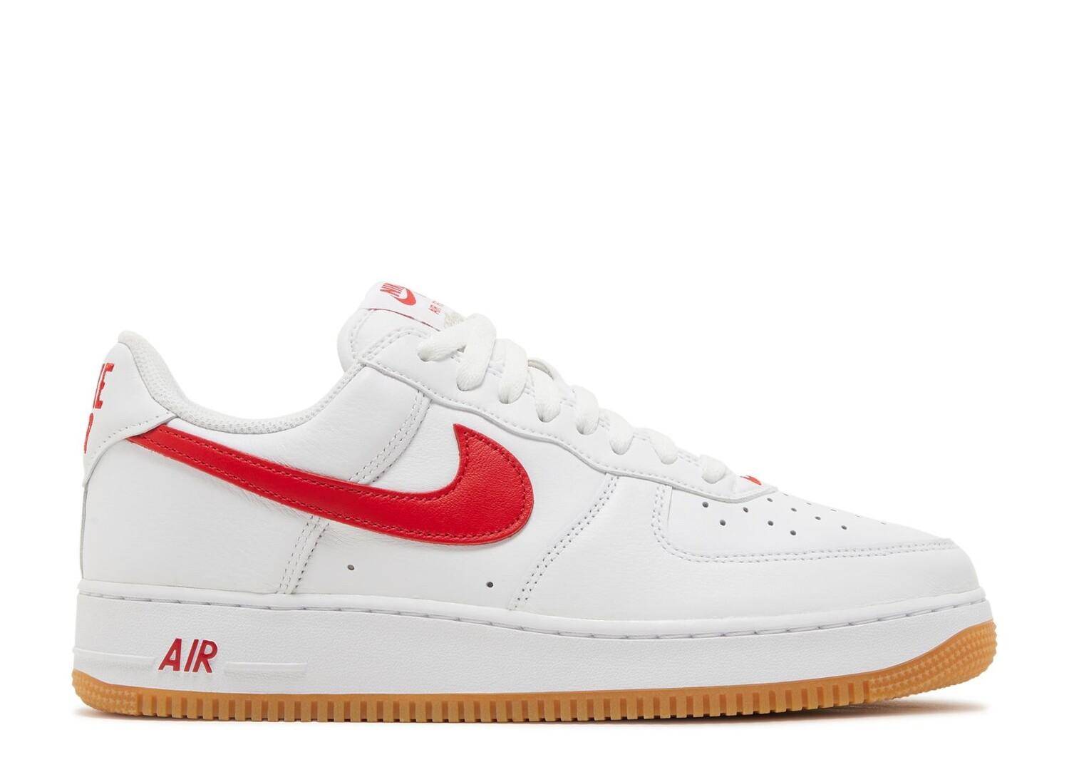 Кроссовки Nike Air Force 1 Low 'Color Of The Month - White University Red', белый original authentic nike air force 1 low mini swoosh men s skateboarding shoes sport outdoor sneakers 2018 new arrival 823511 603