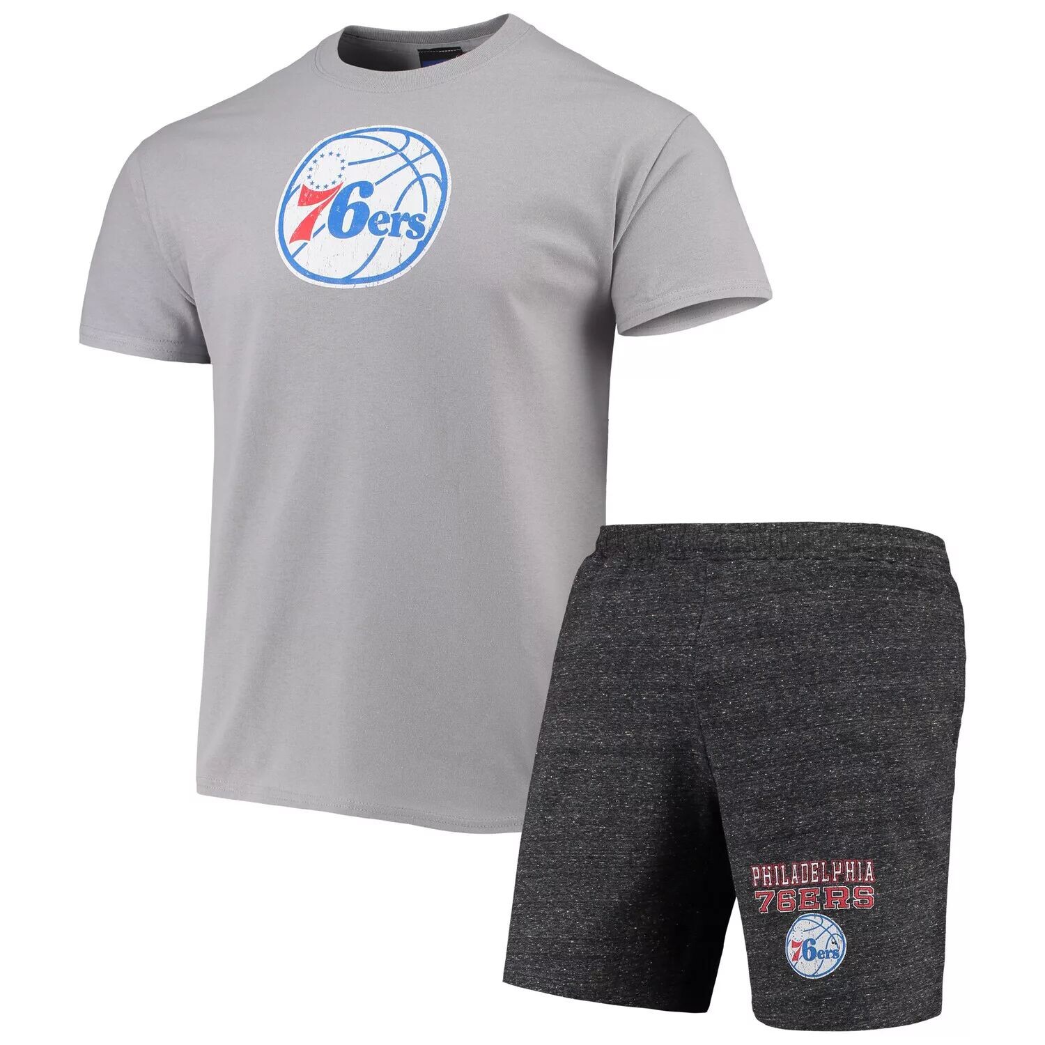 

Мужской комплект футболки и шорт Concepts Sport Grey/Heared Charcoal Philadelphia 76ers Pitch