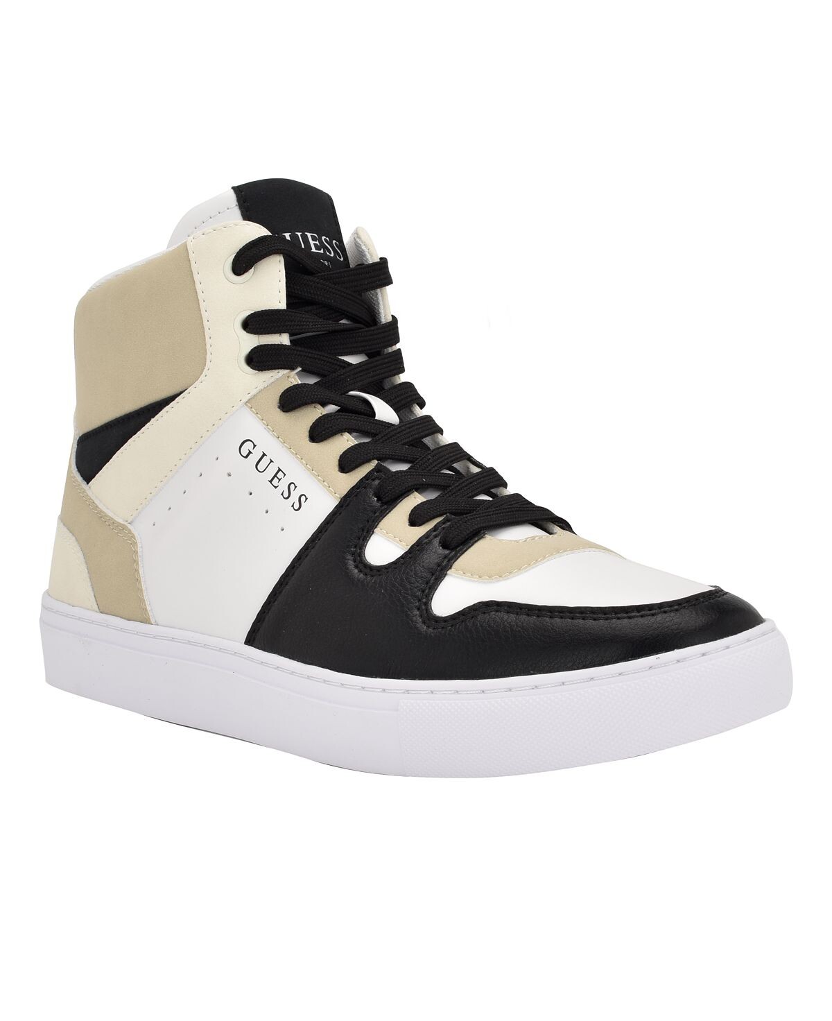 

Мужские бордовые высокие повседневные кроссовки на шнуровке GUESS