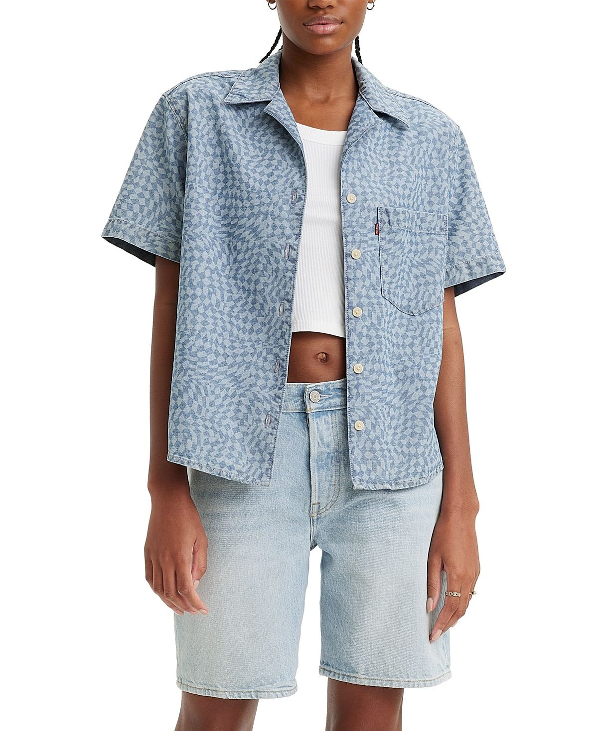 

Женская многослойная рубашка большого размера Aiden с короткими рукавами Levi's
