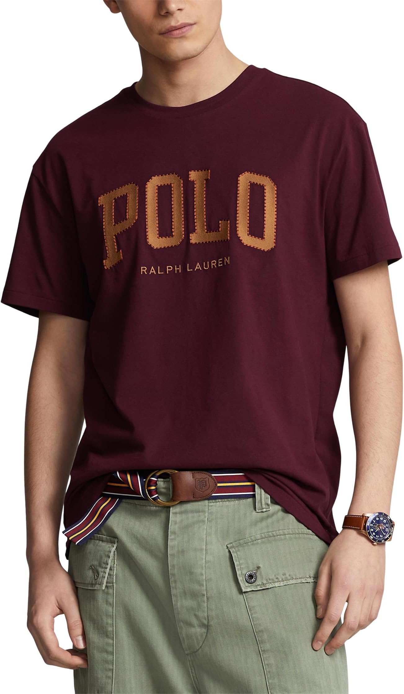 

Классическая футболка из джерси с логотипом Polo Ralph Lauren, цвет Harvard Wine