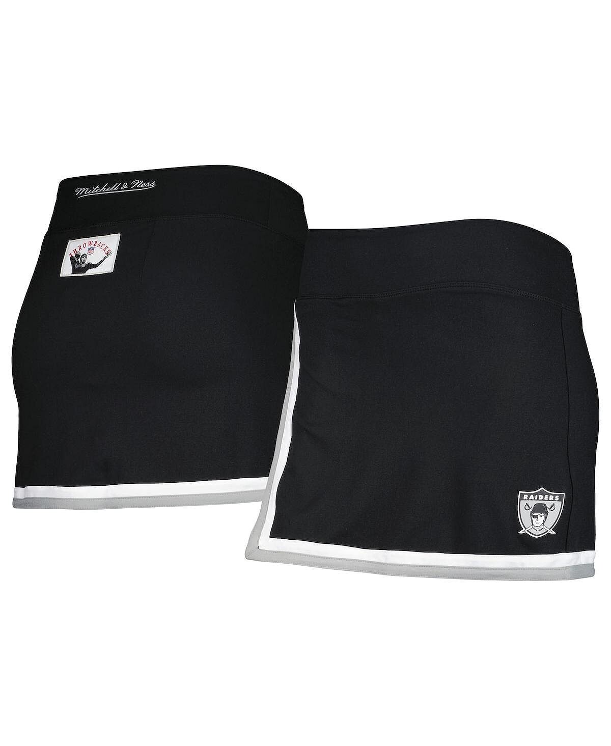 

Женская черная юбка-шорта Oakland Raiders Mitchell & Ness, черный