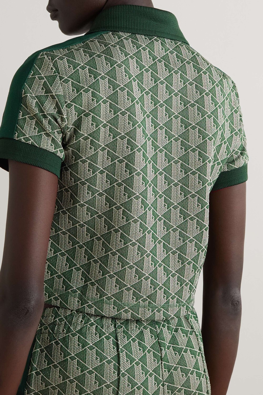 

LACOSTE рубашка поло жаккардовой вязки с аппликацией Core Originals, зеленый