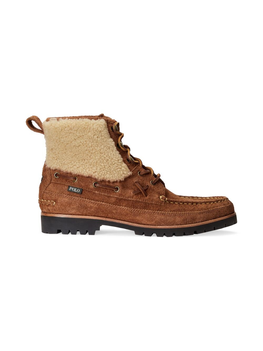 

Ботинки Ranger Mid из замши и искусственной овчины Polo Ralph Lauren, коричневый